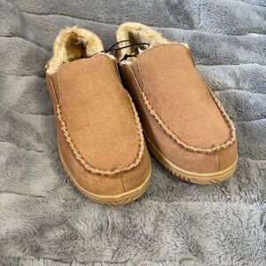 Men's Suede Slip-On Moccasin Loafers in Tan